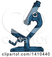 Clipart Of A Sketched Microscope Royalty Free Vector Illustration by Vector Tradition SM