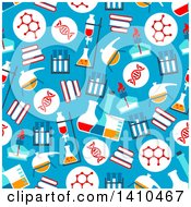 Poster, Art Print Of Flat Design Background Of Chemistry Icons