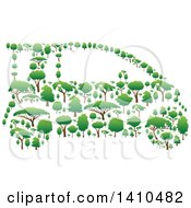 Poster, Art Print Of Car Made Of Trees