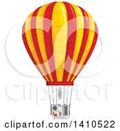 Poster, Art Print Of Hot Air Balloon With Visible Parts