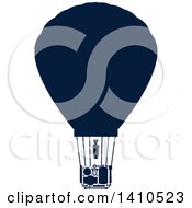 Poster, Art Print Of Silhouetted Hot Air Balloon With Visible Parts