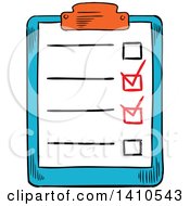 Poster, Art Print Of Sketched Check List