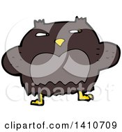 Clipart Of A Cartoon Owl Royalty Free Vector Illustration