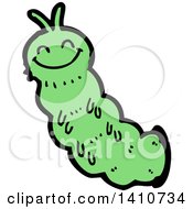 Clipart Of A Cartoon Caterpillar Royalty Free Vector Illustration