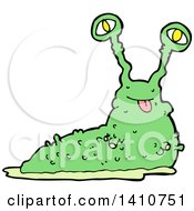 Clipart Of A Cartoon Slug Royalty Free Vector Illustration by lineartestpilot