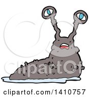 Clipart Of A Cartoon Slug Royalty Free Vector Illustration