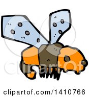Clipart Of A Cartoon Bug Royalty Free Vector Illustration