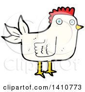 Clipart Of A Cartoon Hen Chicken Royalty Free Vector Illustration by lineartestpilot