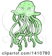 Clipart Of A Jellyfish Royalty Free Vector Illustration