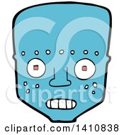 Poster, Art Print Of Cartoon Robot Face