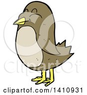 Poster, Art Print Of Cartoon Brown Bird