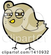 Poster, Art Print Of Cartoon Brown Bird