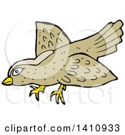 Poster, Art Print Of Cartoon Brown Bird