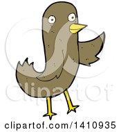 Poster, Art Print Of Cartoon Brown Bird