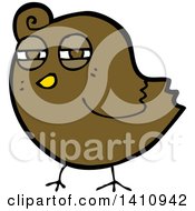 Poster, Art Print Of Cartoon Brown Bird