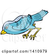 Poster, Art Print Of Cartoon Blue Bird