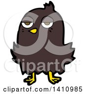 Clipart Of A Cartoon Bird Royalty Free Vector Illustration