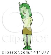 Cartoon Female Alien