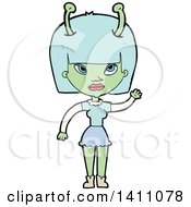 Cartoon Female Alien