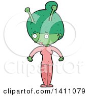 Poster, Art Print Of Cartoon Female Alien