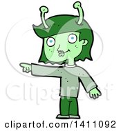 Cartoon Alien Girl