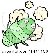 Clipart Of A Cartoon Bug Royalty Free Vector Illustration