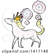 Poster, Art Print Of Cartoon Unicorn Horse