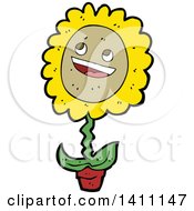Poster, Art Print Of Happy Potted Sunflower
