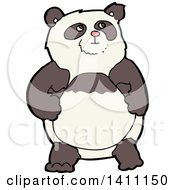 Clipart Of A Cartoon Panda Royalty Free Vector Illustration by lineartestpilot