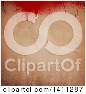 Poster, Art Print Of Background Of Blood Splatters On Paper