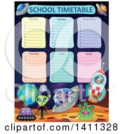 School Timetable With Aliens