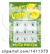 Poster, Art Print Of Lottery Instant Scratch And Win Design