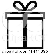 Poster, Art Print Of Black And White Gift Icon