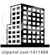 Poster, Art Print Of Black And White Urban Building Icon