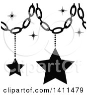 Poster, Art Print Of Black And White Christmas Star Decoration Icon