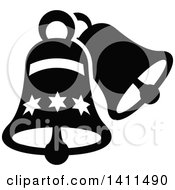 Poster, Art Print Of Black And White Christmas Bell Icon