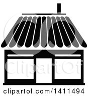 Poster, Art Print Of Black And White Shop Building Icon