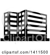 Poster, Art Print Of Black And White Urban Building Icon