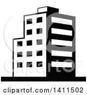 Poster, Art Print Of Black And White Urban Building Icon