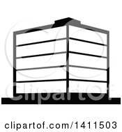 Poster, Art Print Of Black And White Urban Building Icon