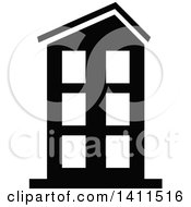 Poster, Art Print Of Black And White Urban Building Icon