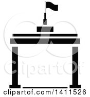 Clipart Of A Black And White Memorial Icon Royalty Free Vector Illustration by dero