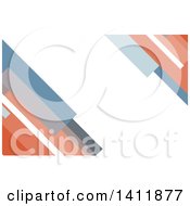 Background Or Business Card Design With Blue Gray And Red Stripes