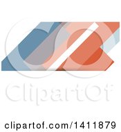 Clipart Of A Background Or Business Card Design With Blue Gray And Red Stripes Royalty Free Vector Illustration