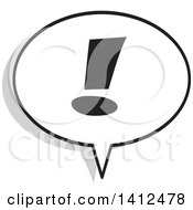 Clipart Of An Exclamation Point Word Speech Balloon Royalty Free Vector Illustration by Johnny Sajem