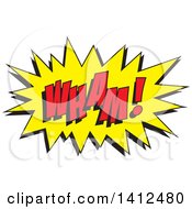 Clipart Of A WHAM Comic Sound Balloon Royalty Free Vector Illustration