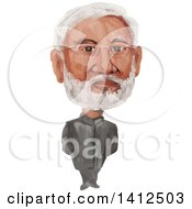 Poster, Art Print Of Watercolor Caricature Of Narendra Damodardas Modi The 14th Prime Minister Of India