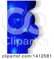 Clipart Of A Background Of Dark Blue 3d Bubbles Royalty Free Vector Illustration