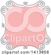 Poster, Art Print Of Retro Pink And Gray Frame Design Element