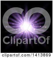 Clipart Of A Purple Star Burst Background Royalty Free Vector Illustration